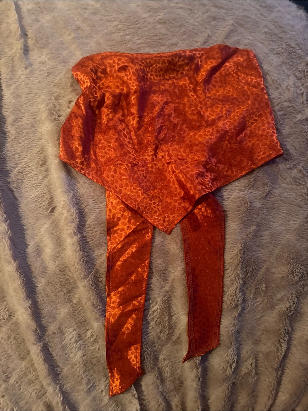 SHEIN Orange Satin Bandana Camisole Top